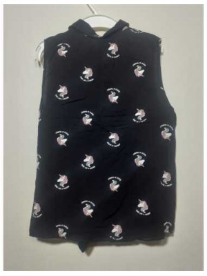 Camasa fara maneci cu imprimeu unicorn Here There 2