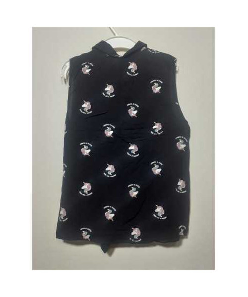 Camasa fara maneci cu imprimeu unicorn Here There