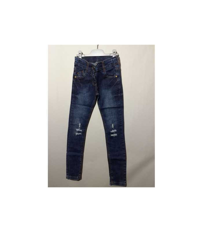 Pantaloni lungi blugi pentru fetite model rupt