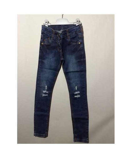 Pantaloni lungi blugi pentru fetite model rupt