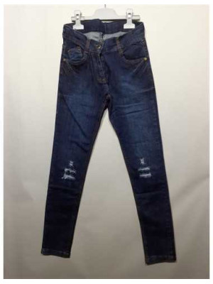 Blugi rupti pentru fete culoare albastru