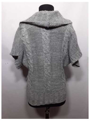 Pulover dama cu maneca scurta si guler Stylo marime S 2