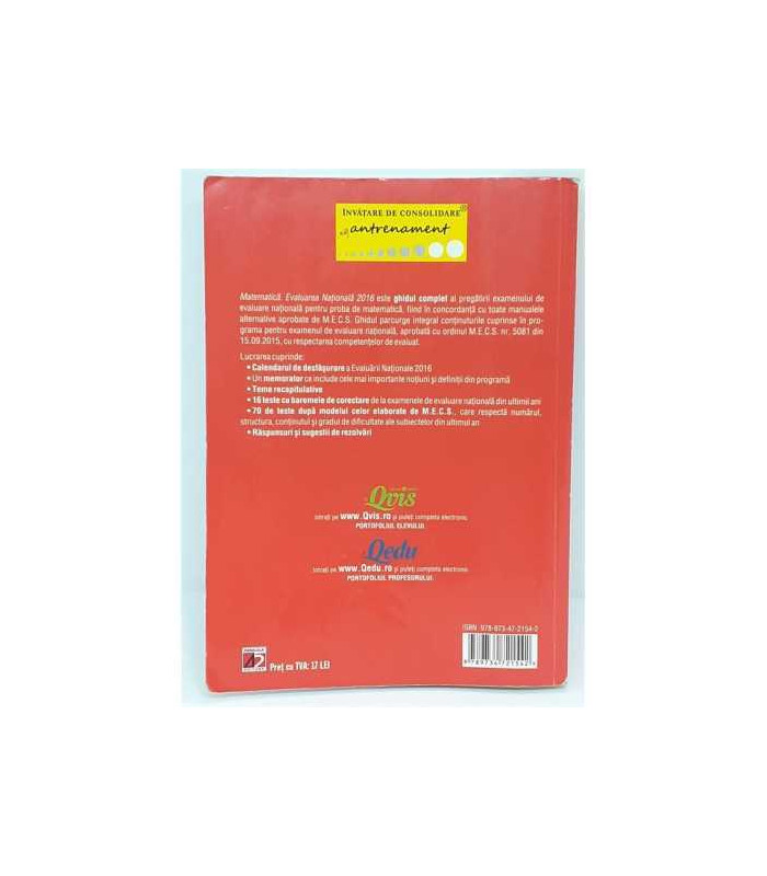 Culegere evaluare nationala matematica