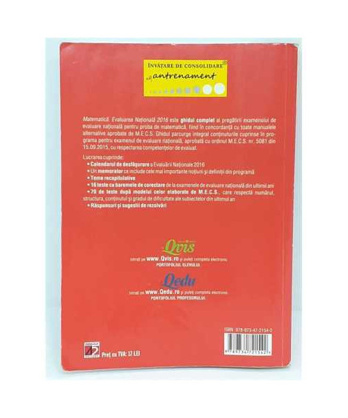 Culegere evaluare nationala matematica