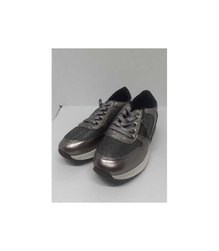 Pantofi sport dama cu siret culoare gri sidef nr 40