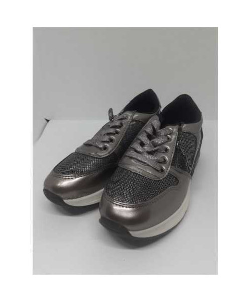 Pantofi sport dama cu siret culoare gri sidef nr 40