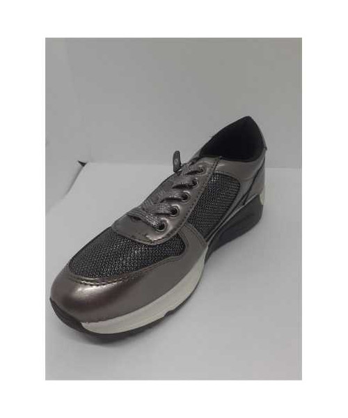 Pantofi sport dama cu siret culoare gri sidef nr 40