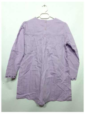 Rochita pentru fetite culoare lila cu floricele Rollover 2