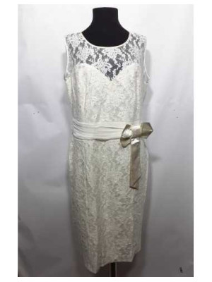 Rochita dama din dantela cu funda in talie FanyLux marime 48