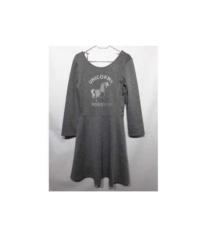 Rochita cu maneca lunga si imprimeu sclipitor unicorn H&M