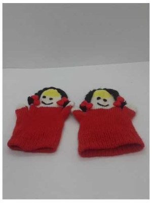 Manusi pentru copii model papusa cu codite