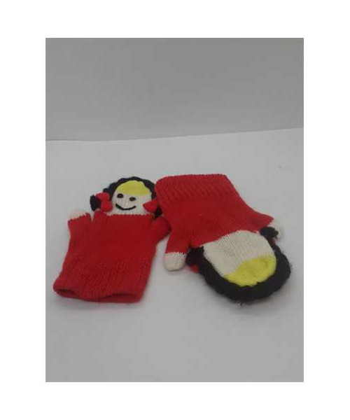 Manusi pentru copii model papusa cu codite
