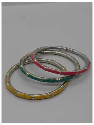 Set 3 bratari din plastic multicolore