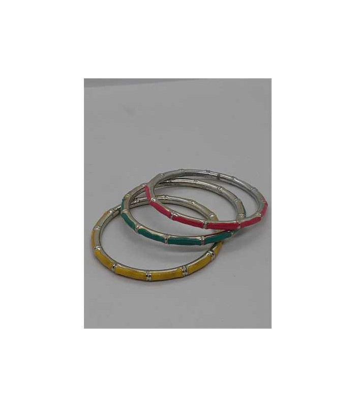 Set 3 bratari din plastic multicolore