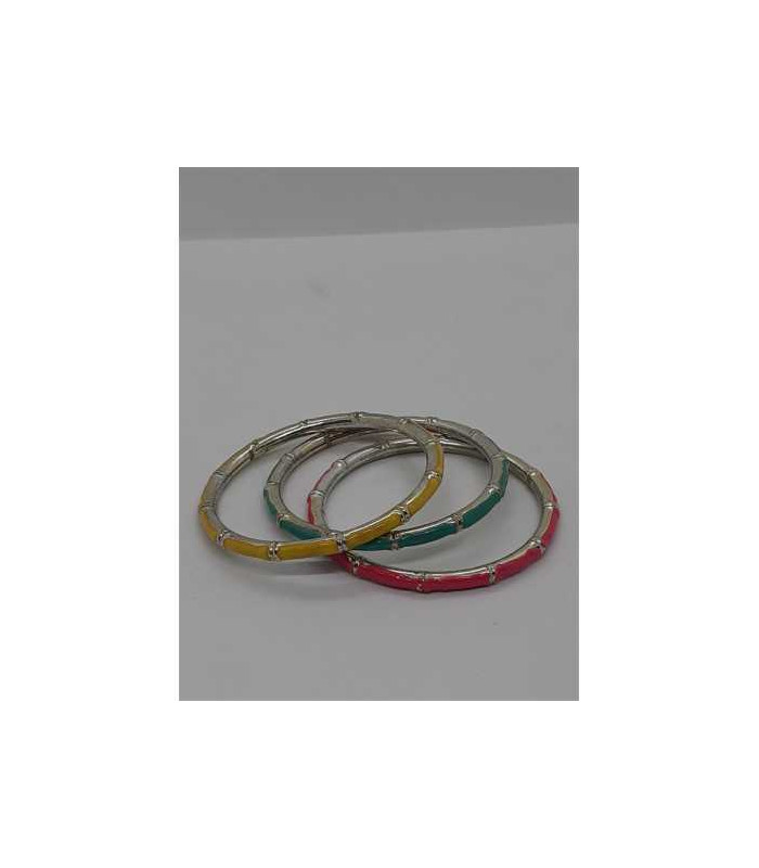 Set 3 bratari din plastic multicolore