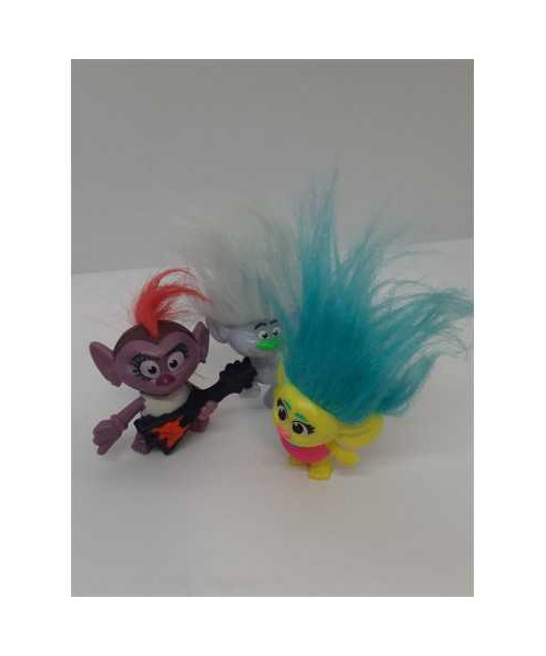 Set 3 figurine cu personaje din desenul Trolls