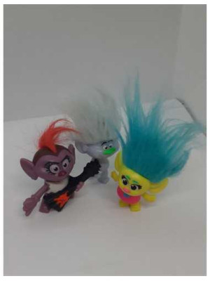 Set 3 figurine cu personaje din desenul Trolls 2