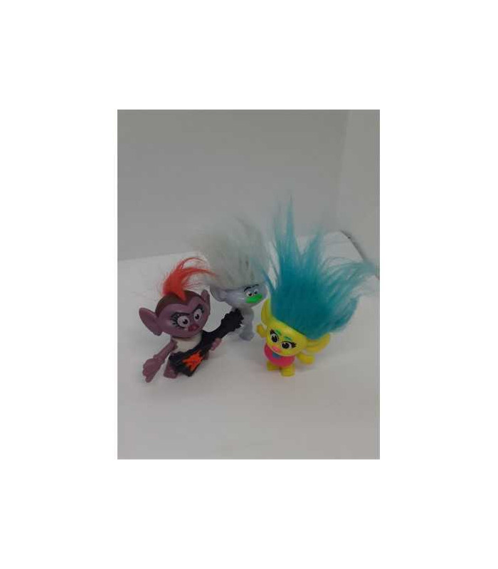 Set 3 figurine cu personaje din desenul Trolls