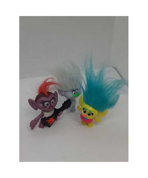 Set 3 figurine cu personaje din desenul Trolls