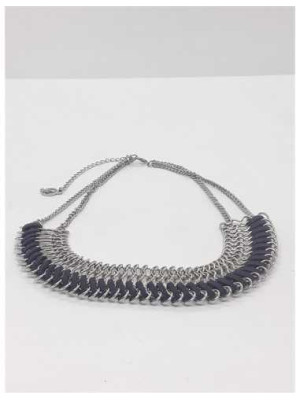 Colier dama din metal culoare argintiu