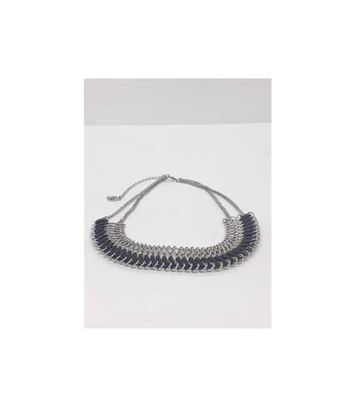 Colier dama din metal culoare argintiu