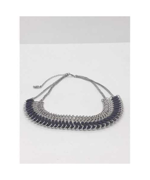 Colier dama din metal culoare argintiu