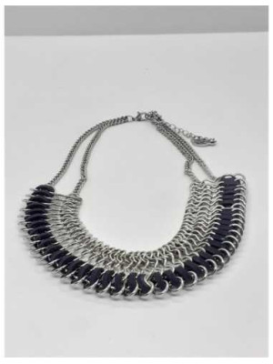 Colier dama din metal culoare argintiu 2