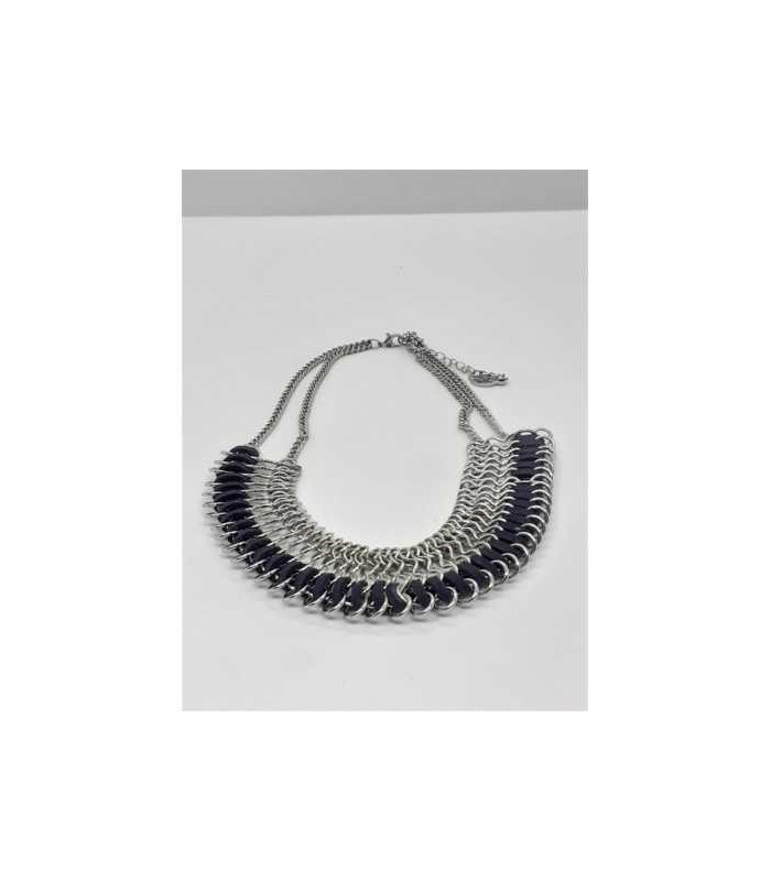 Colier dama din metal culoare argintiu