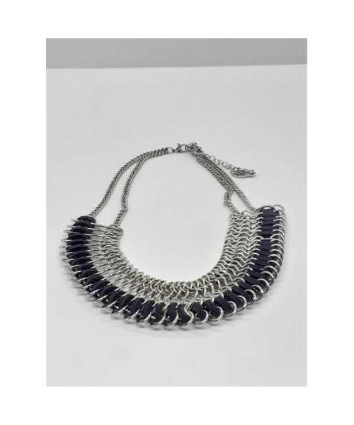 Colier dama din metal culoare argintiu