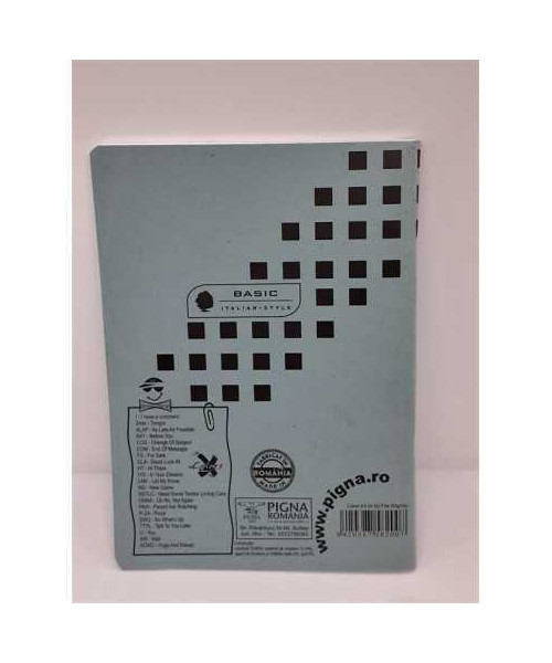 Caiet matematica A5 80 file culoare albastru Pigna