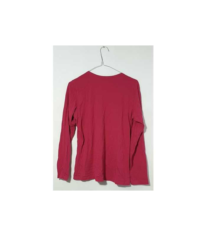 Bluza pijama dama roz cu fundita si imprimeu floral marimea S