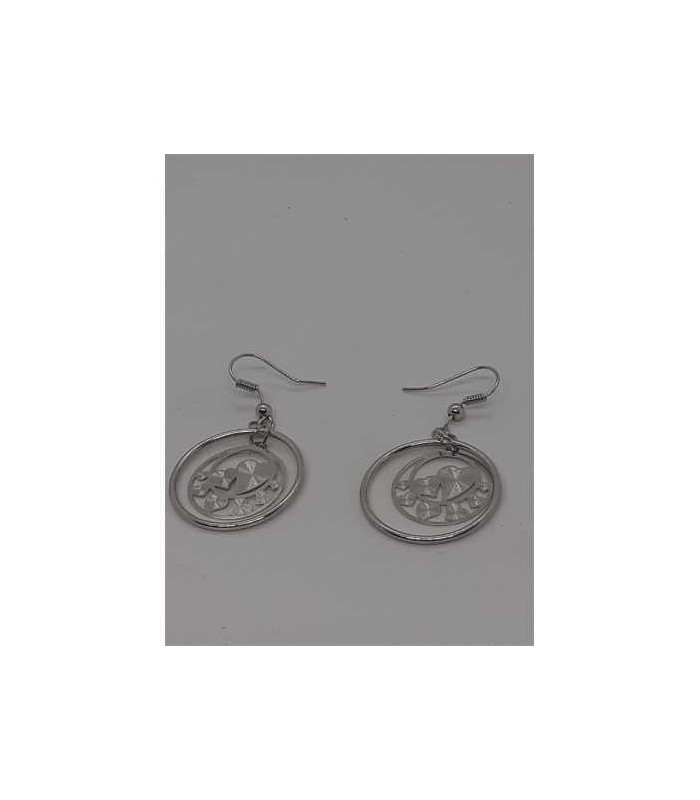 Cercei dama culoare argintiu model cu inimioare