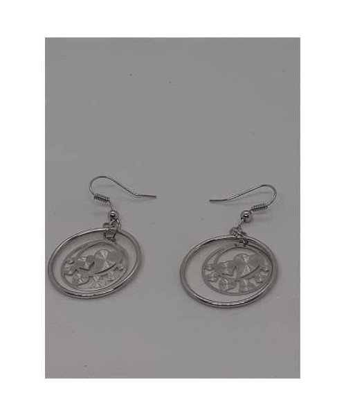 Cercei dama culoare argintiu model cu inimioare