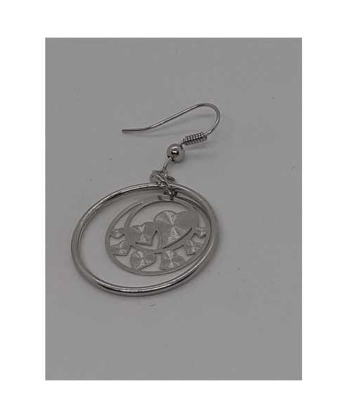 Cercei dama culoare argintiu model cu inimioare