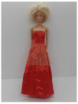 Papusa cu parul blond si rochita scurta lunga 28 cm Simba 2