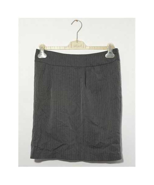 Fusta scurta dama gri cu dungi marimea S