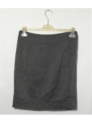 Fusta scurta dama gri cu dungi marimea S 2