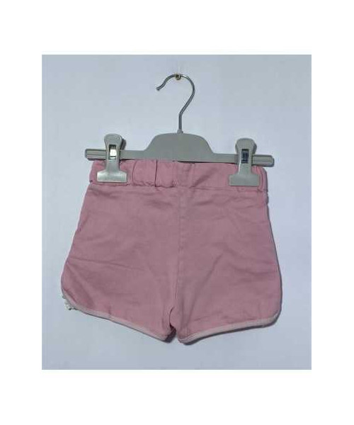 Pantaloni scurti pentru fetite cu dantela alba pe margini marime 2 ani