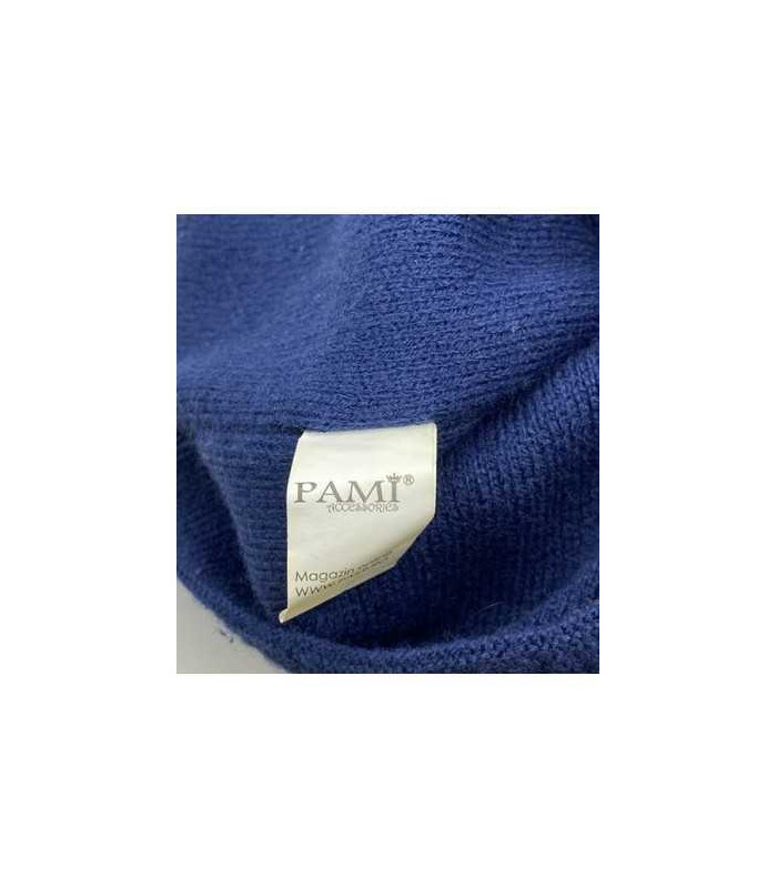 Caciula baietei albastra cu ciucure Pami