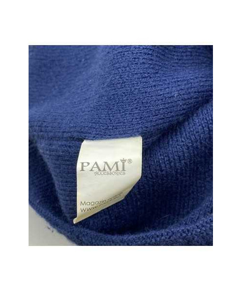 Caciula baietei albastra cu ciucure Pami