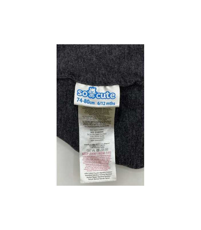 Caciula bebelusi gri cu animalute So Cute marime 6 12 luni