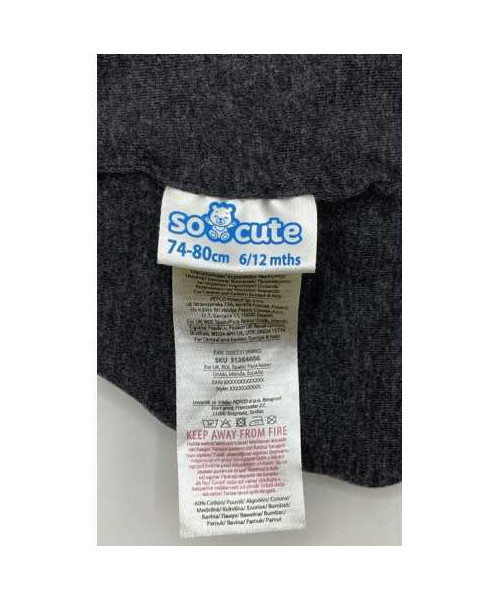 Caciula bebelusi gri cu animalute So Cute marime 6 12 luni