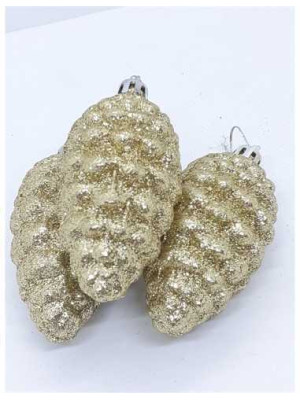 Set 3 globuri model con culoare auriu sclipitor