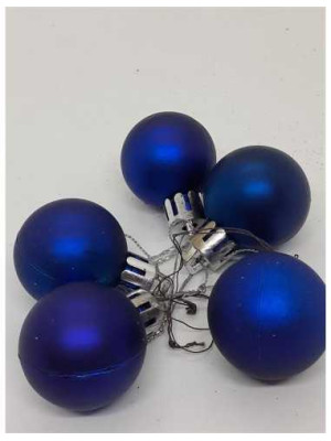 Set 5 globulete mici rotunde culoare albastru