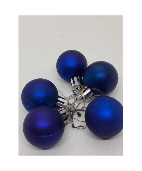 Set 5 globulete mici rotunde culoare albastru
