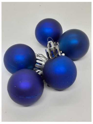 Set 5 globulete mici rotunde culoare albastru 2