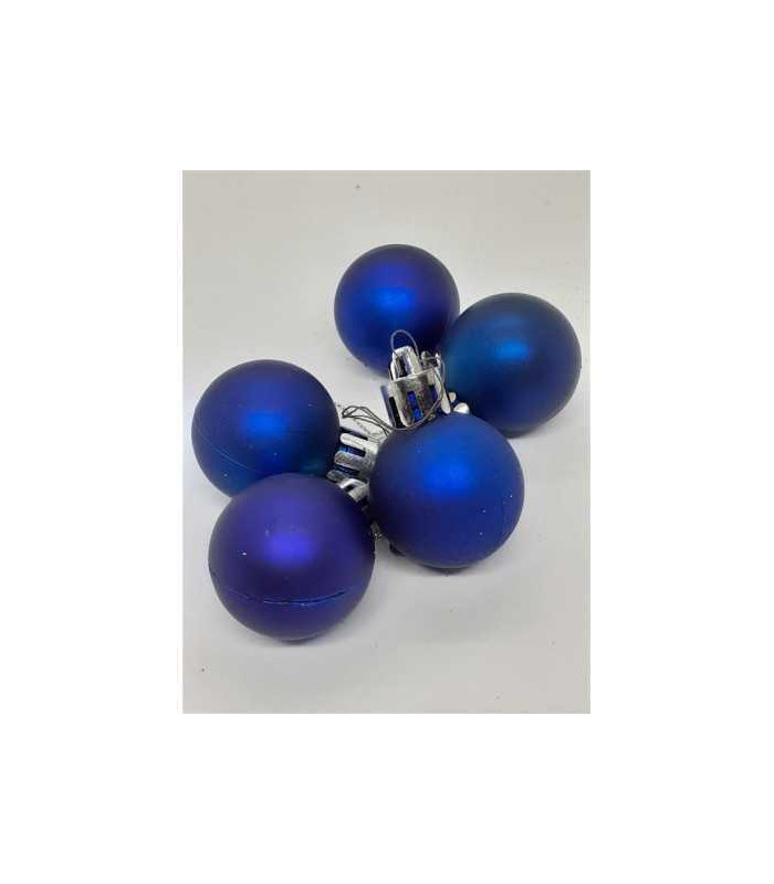 Set 5 globulete mici rotunde culoare albastru