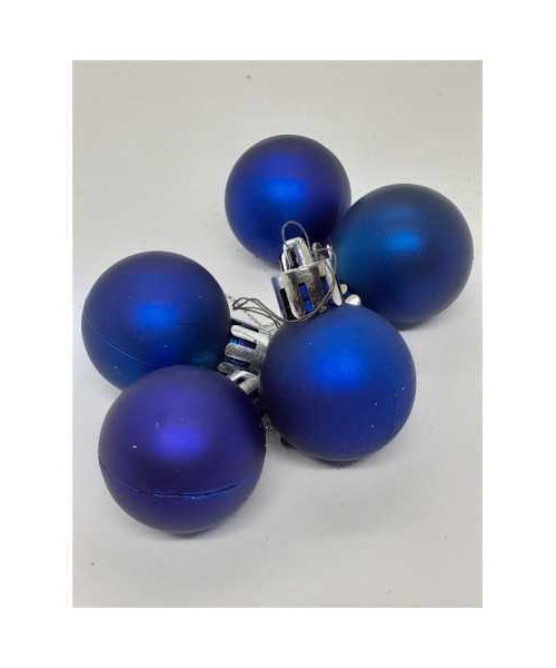 Set 5 globulete mici rotunde culoare albastru