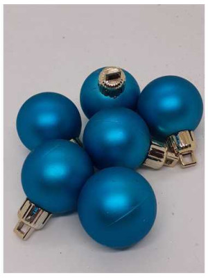 Set 6 globulete mici rotunde culoare bleu