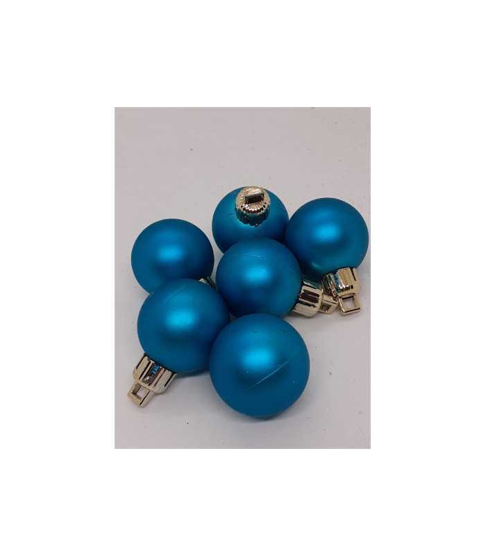 Set 6 globulete mici rotunde culoare bleu